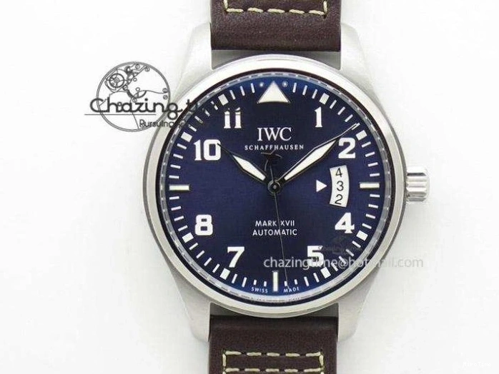 MIROTIME 0319 Bright Pilot Chrono SS AZF 1:1 Best Edition Green Dial on Brown Leather Strap A 7059